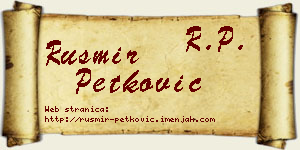 Rusmir Petković vizit kartica